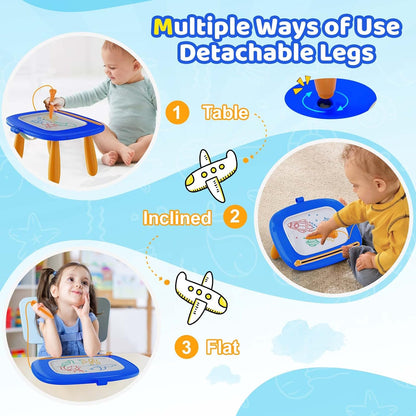 Kikidex Toddlers Toys Age 1-3, Magnetic Drawing Board, Toddler Girl Toys for 1-2 Year Old, Doodle