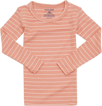 AVAUMA Stripe Pattern Baby Boys Girls Pajama Set Kids Toddler Snug fit Ribbed Sleepwear pjs for