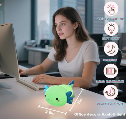 DREAMING MY DREAM Axolotl Night Light for Kids,Cute Axolotl Gifts lamp Rechargeable Light Table