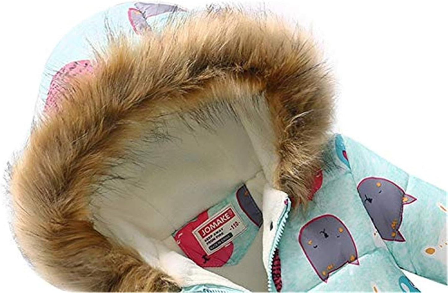 Miss Bei Girl's Winter Coat Jacket Hooded Kids Toddler Flower Print Parka Outwear Warm Cotton