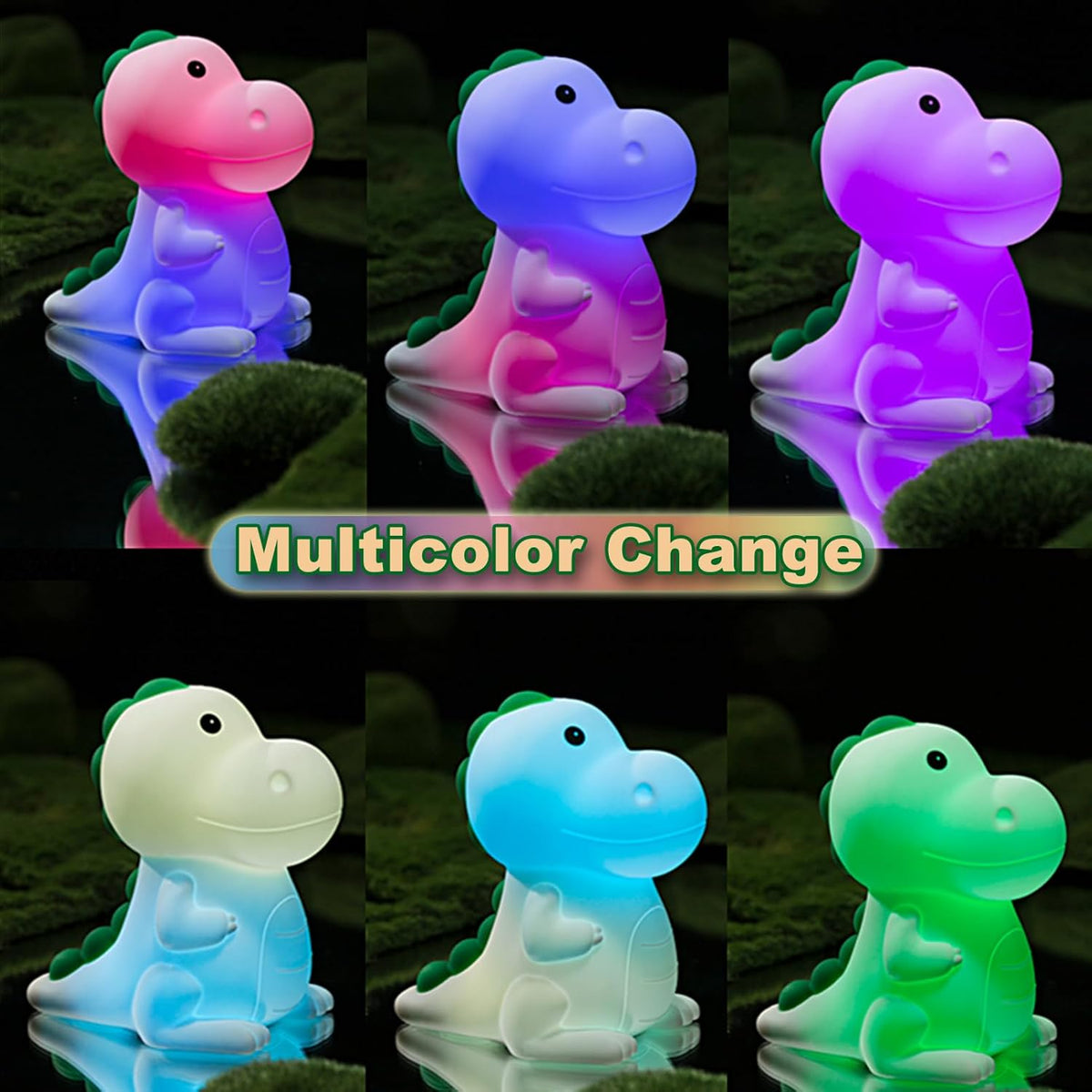 Night Light for Kids, Dinosaur Nightlight Kids Lamps for Bedrooms Boys, Cute Lights Dinosaur Gifts