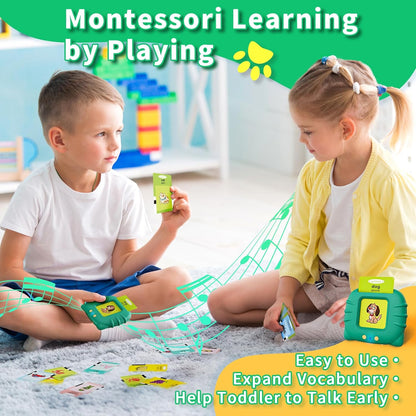 Toddler Toys Bilingual English and Spanish Talking Flash Cards for 1 2 3 4 5 6 Year Old Boys and