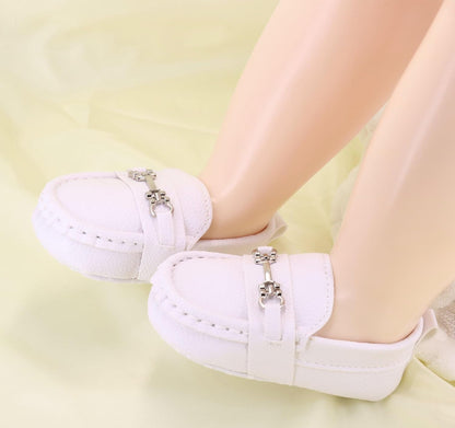 LONSOEN Baby Girls Boys Loafers Prewalker Dress Crib Shoes