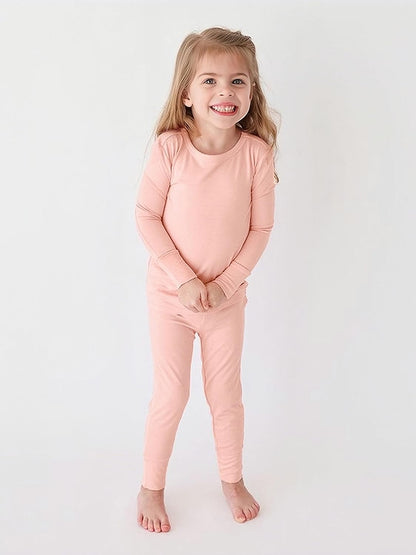 BABY 2T-10Y Toddler Kids Girls Boys Soft Comfy Viscose 2pcs Set Long Sleeve Plain Shirts and Pants