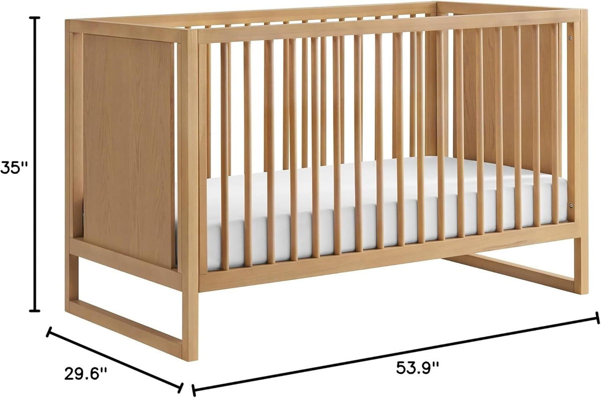 Nurture& The Crib - Baby, Toddler Convertible Crib | Sustainable Non-Toxic Materials | 3 Adjustable
