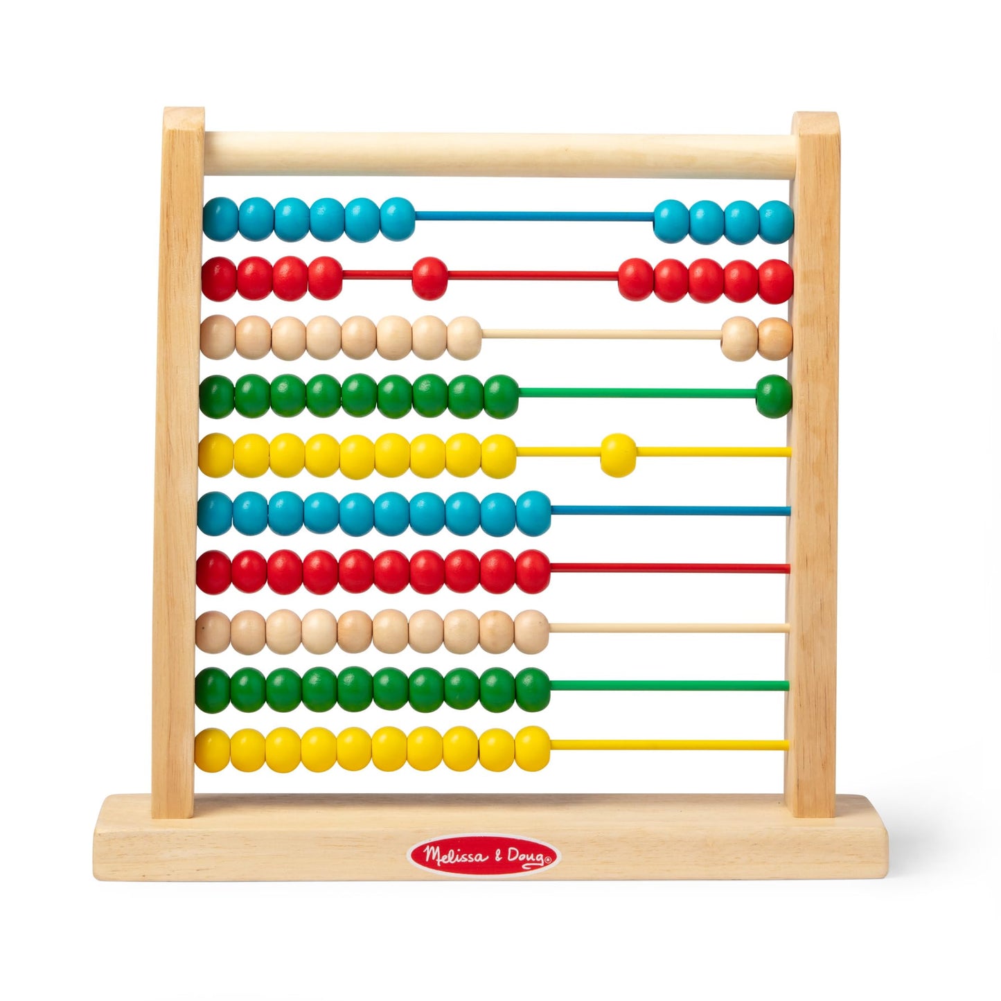 Melissa & Doug Abacus Classic Wooden Toy with 100 Beads - Preschool Learning Activities and Math