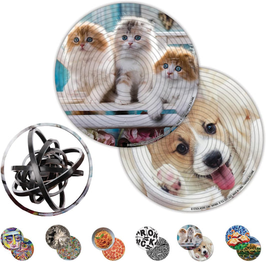 Spin Flip Puzzle - Puppies & Kittens - Spin it, Flip it, solve it! for Those who love brain