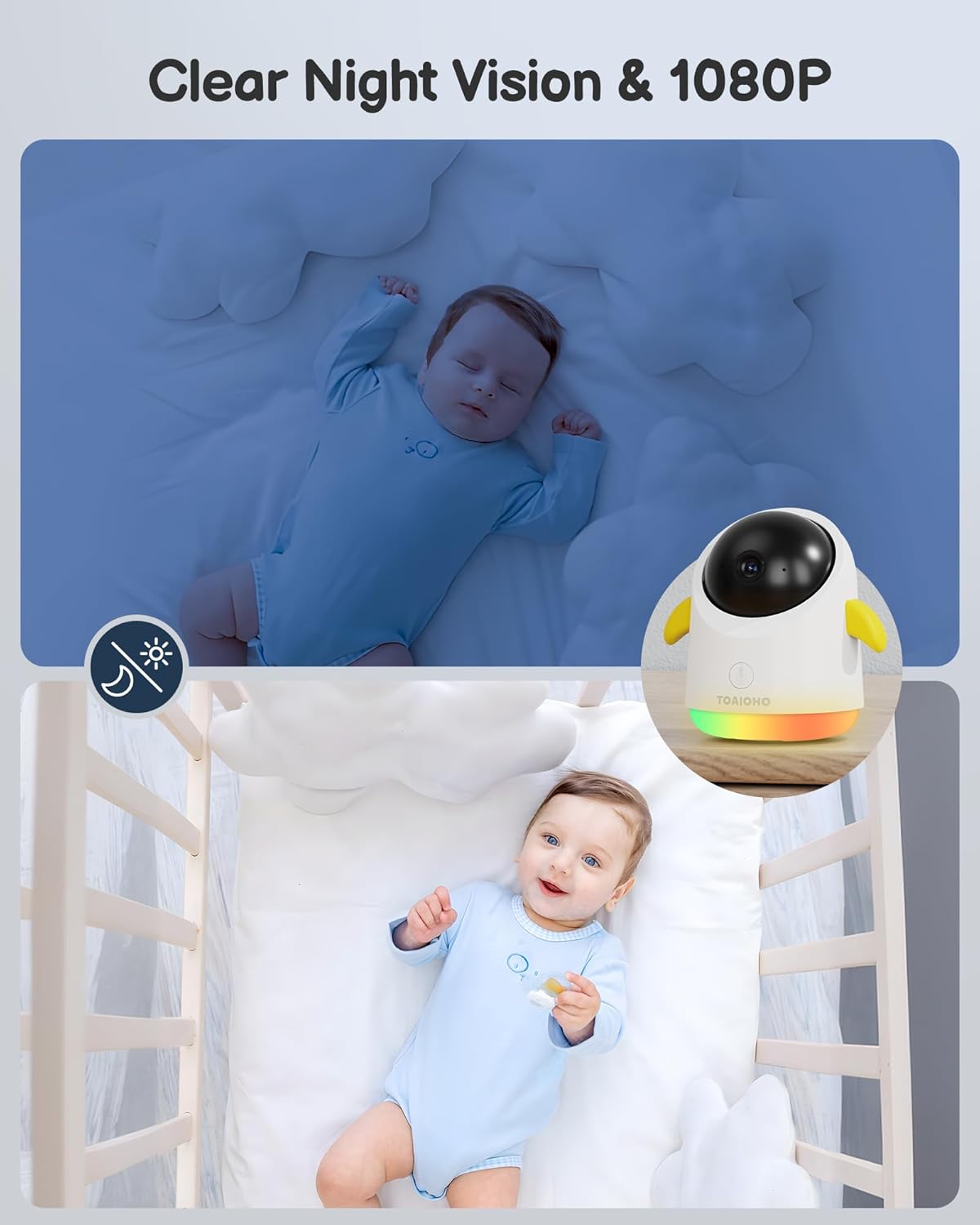 Baby Monitor with Camera and Audio WiFi/No WiFi: Baby Monitor WiFi Smartphone APP Control