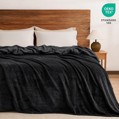 PHF Ultra Soft Fleece Blanket King Size, No Shed No Pilling Luxury Plush Cozy 300GSM Lightweight