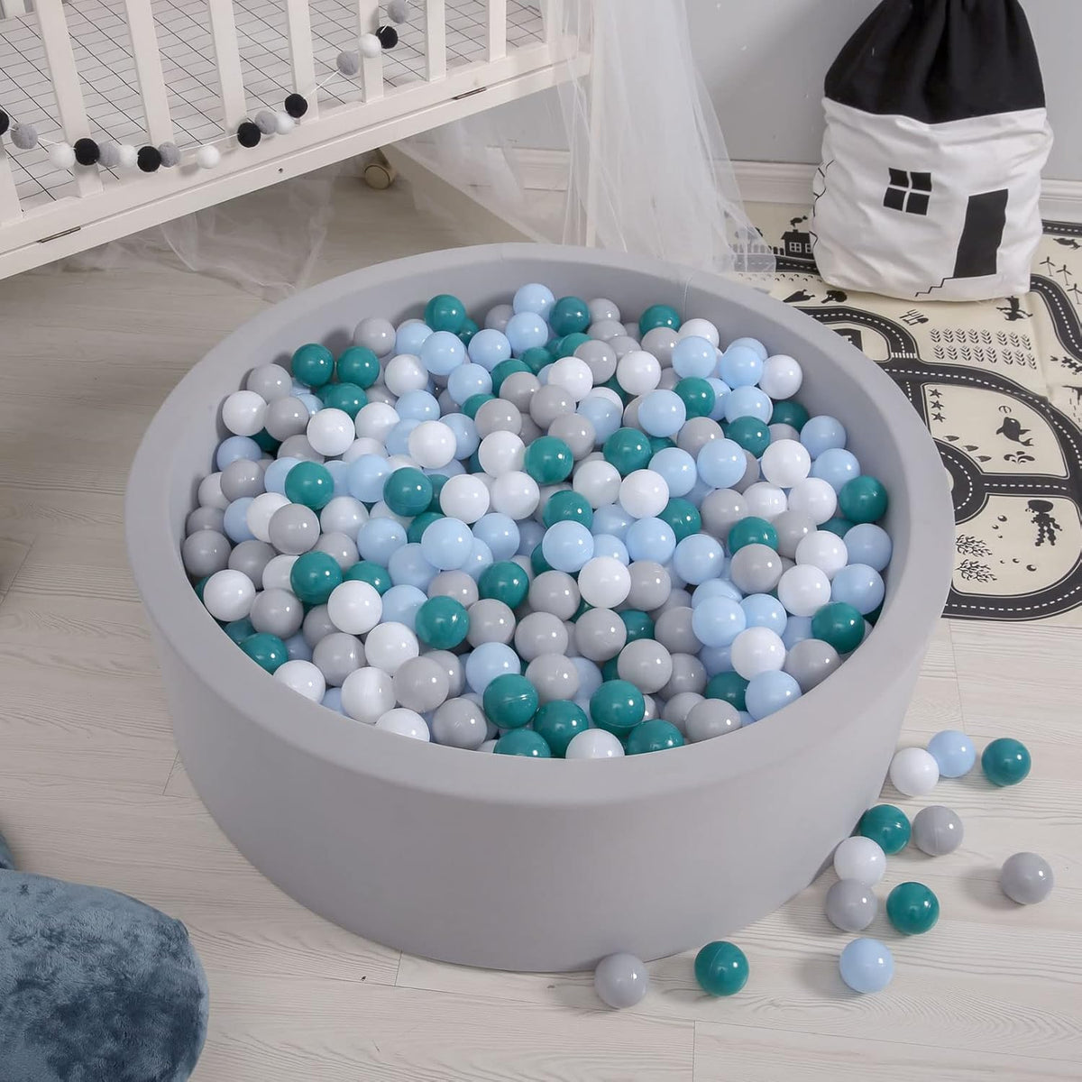 GOGOSO Ball Pits Balls for Toddlers Pack of 50 100 200 Plastics Shape Ball Non-Phthalate Non-BPA