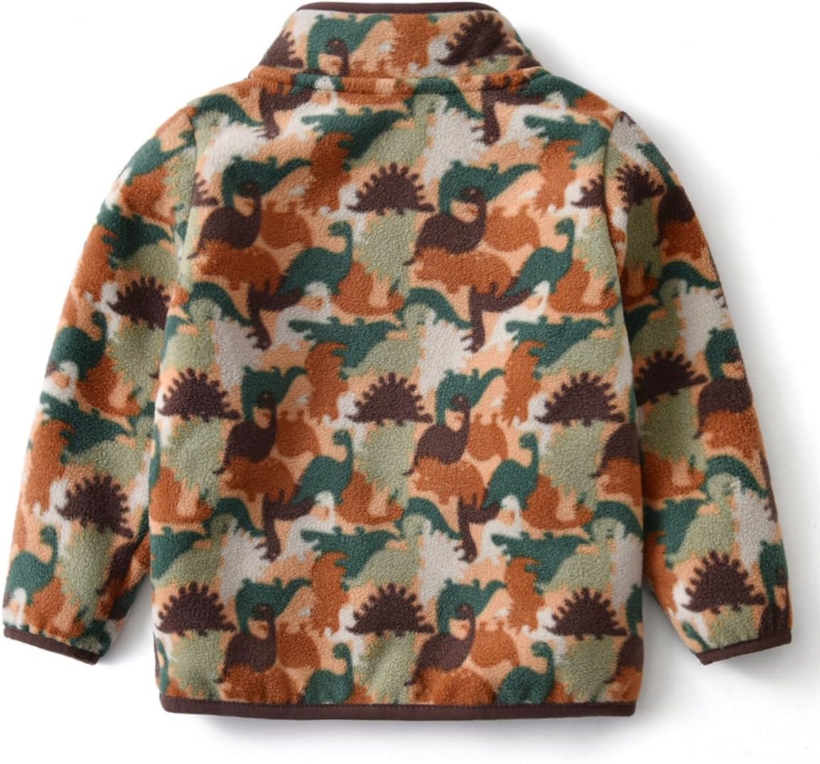 Kids Printed Polar Fleece Jacket Toddler Baby Boys Girls Autumn Winter Warm Sherpa Lining Outerwear