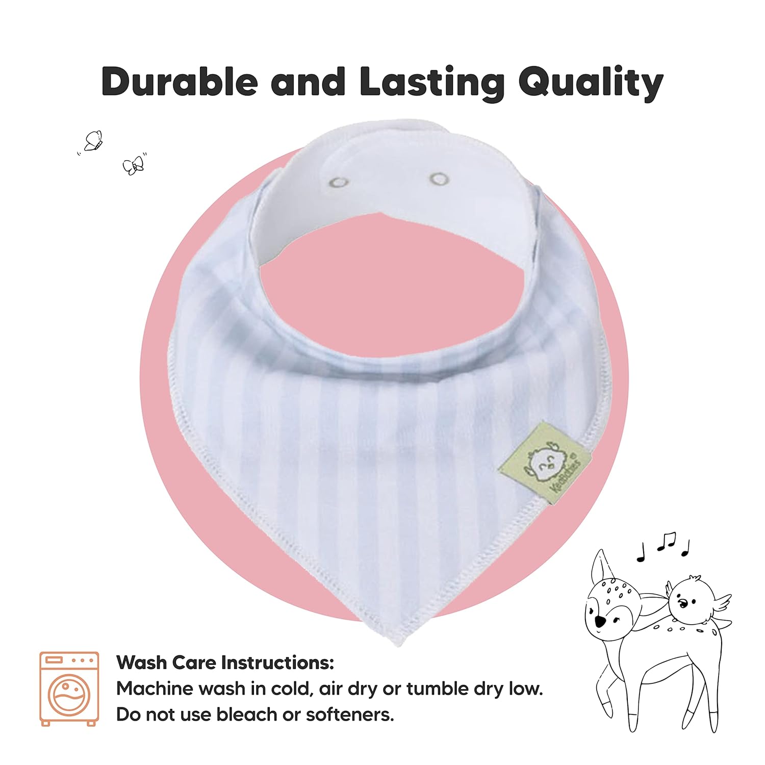 8-Pack Organic Baby Bandana Bibs for Boys, Girls - Super Absorbent Triangle Baby Bibs for Drooling