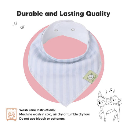8-Pack Organic Baby Bandana Bibs for Boys, Girls - Super Absorbent Triangle Baby Bibs for Drooling