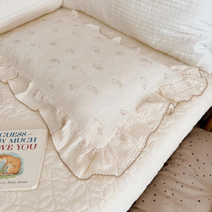 BuLuTu Muslin Kids Pillow Case Standard Size, 20"x26", Envelope Closure, 100% Cotton Pillow Cover