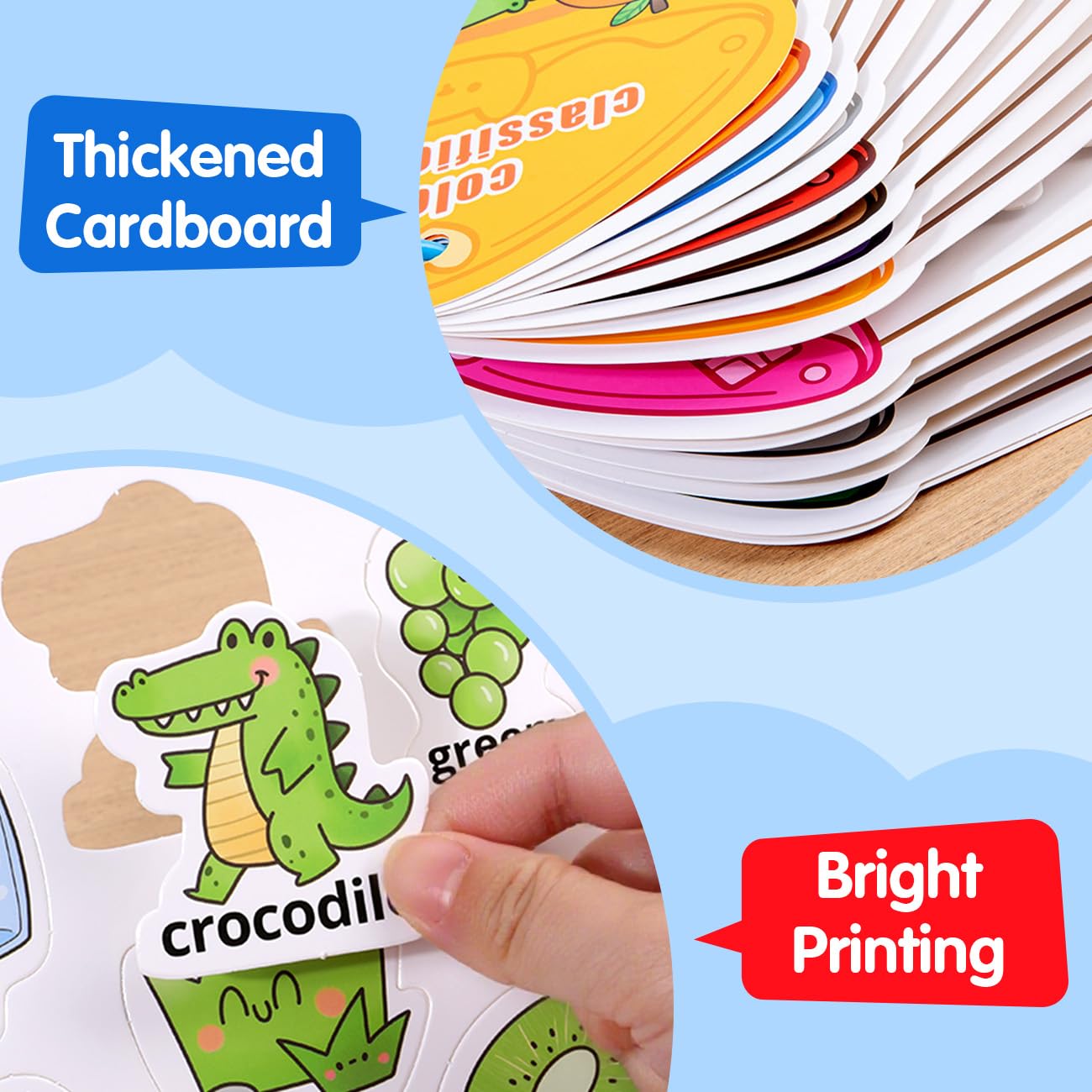 MUONE Montessori Busy Book Color Sorting Toys for Toddlers 2-4 Years