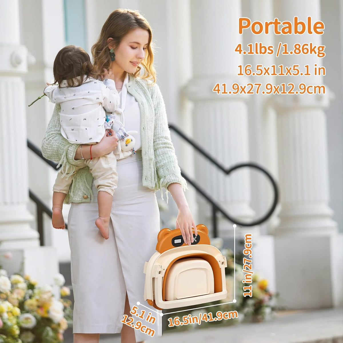 Collapsible Baby Bathtub with Soft Towel and Floating Cushion, Infant Bathtub for Newborn to