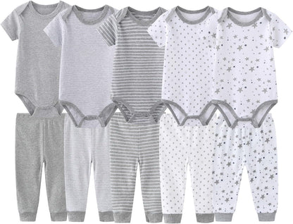 Unisex Baby Boy Girl Pants Sets 10 pack Cotton Casual New born Clothes Comfort Infant Outfit