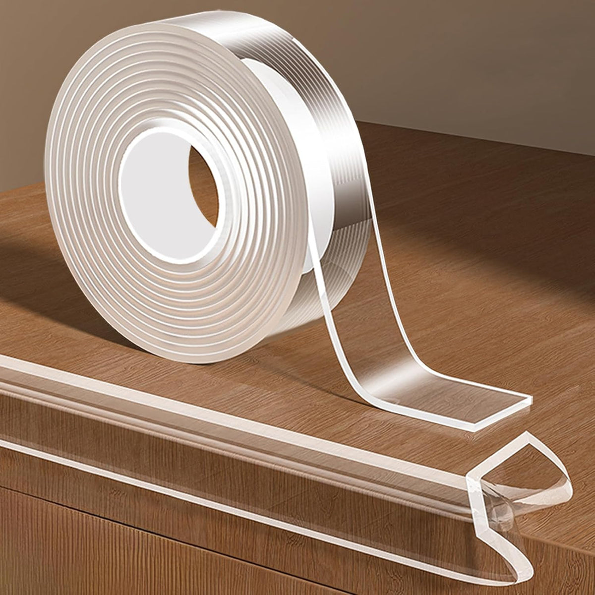 0.8 in x 9.84 FT,Clear Edge Protector Strip Sharp Edge Wrap Cover Tape, Self Adhesive Protective