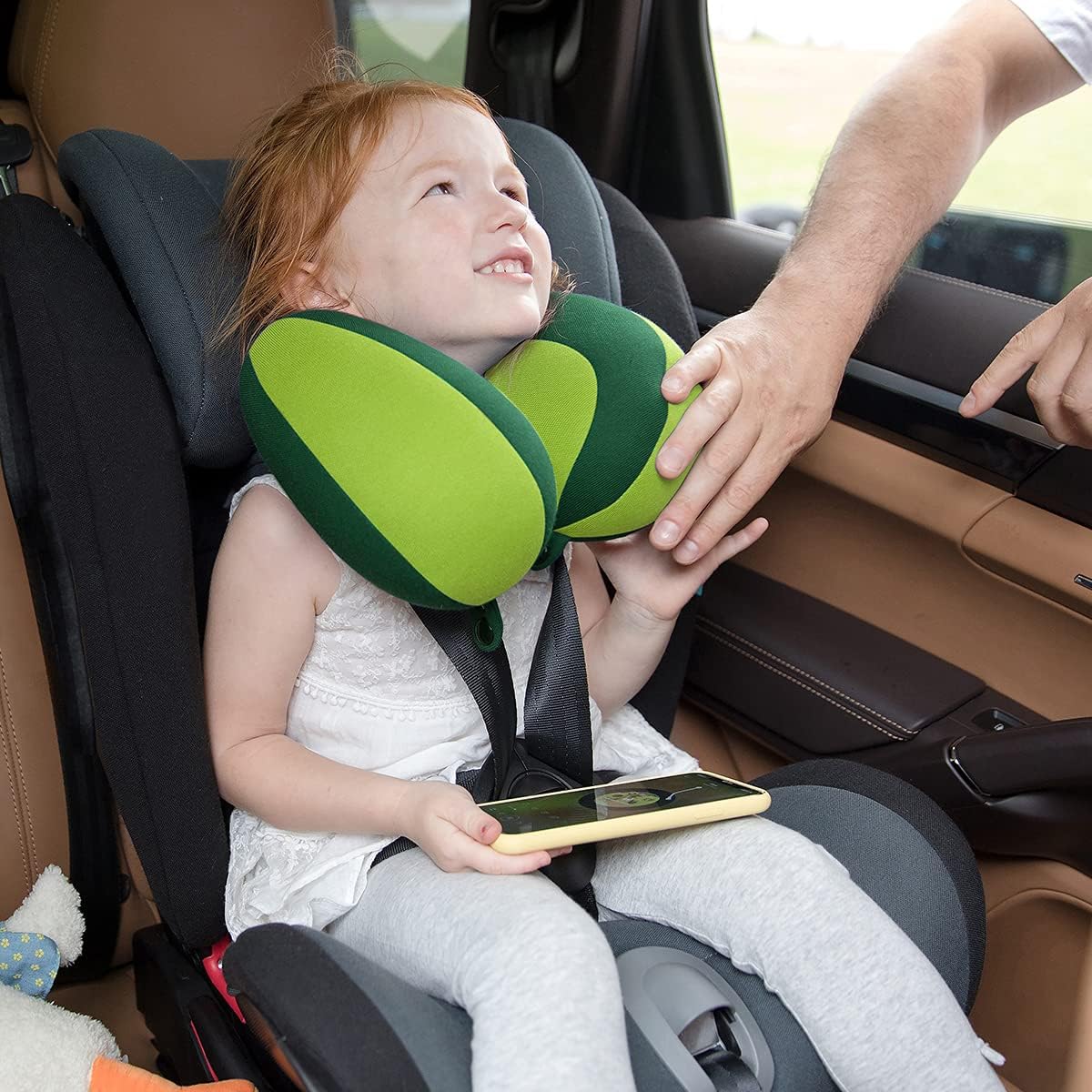 INFANZIA Kids Chin Supporting Travel Neck Pillow, Helps Support Head and Neck, Comfortably Designed