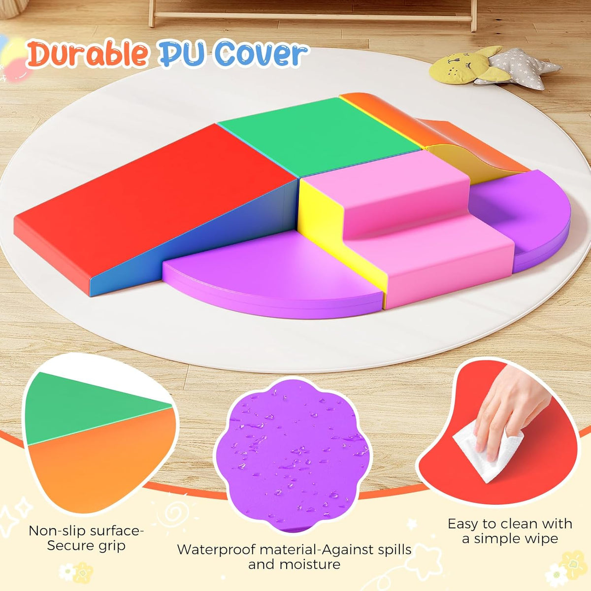 Lischwert Foam Climbing Blocks for Toddlers, Baby Climbing Blocks Soft Play Climbing for Toddlers