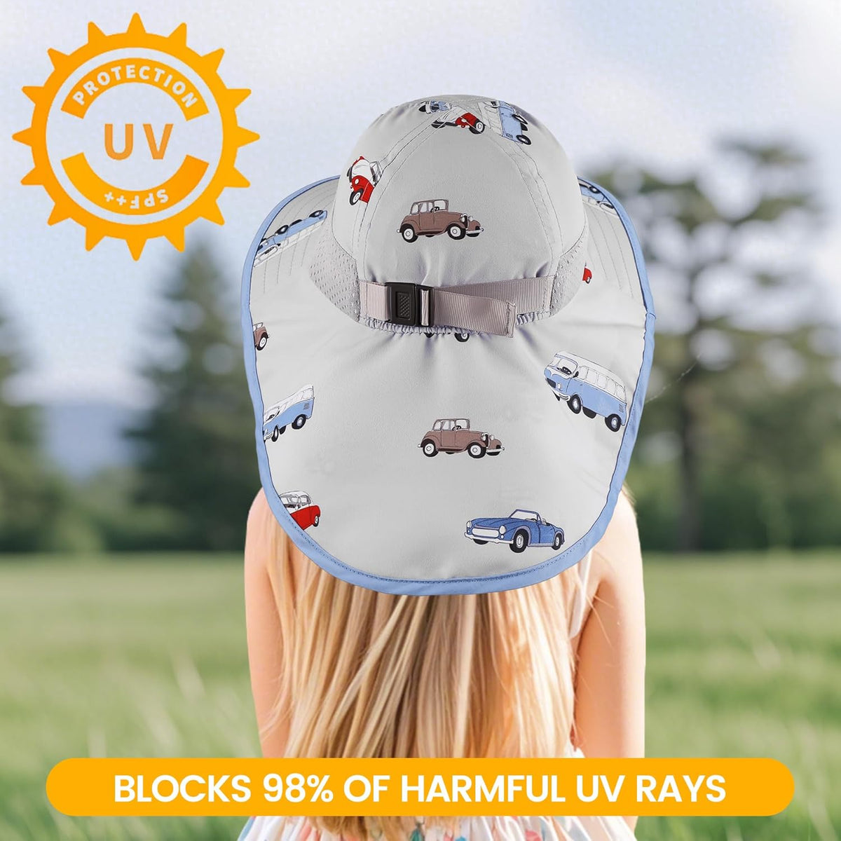 Baby Sun Hat with Neck Flap for Sun Protection Toddler Beach Hat UPF 50+ Outdoors 0-6 Years Boys