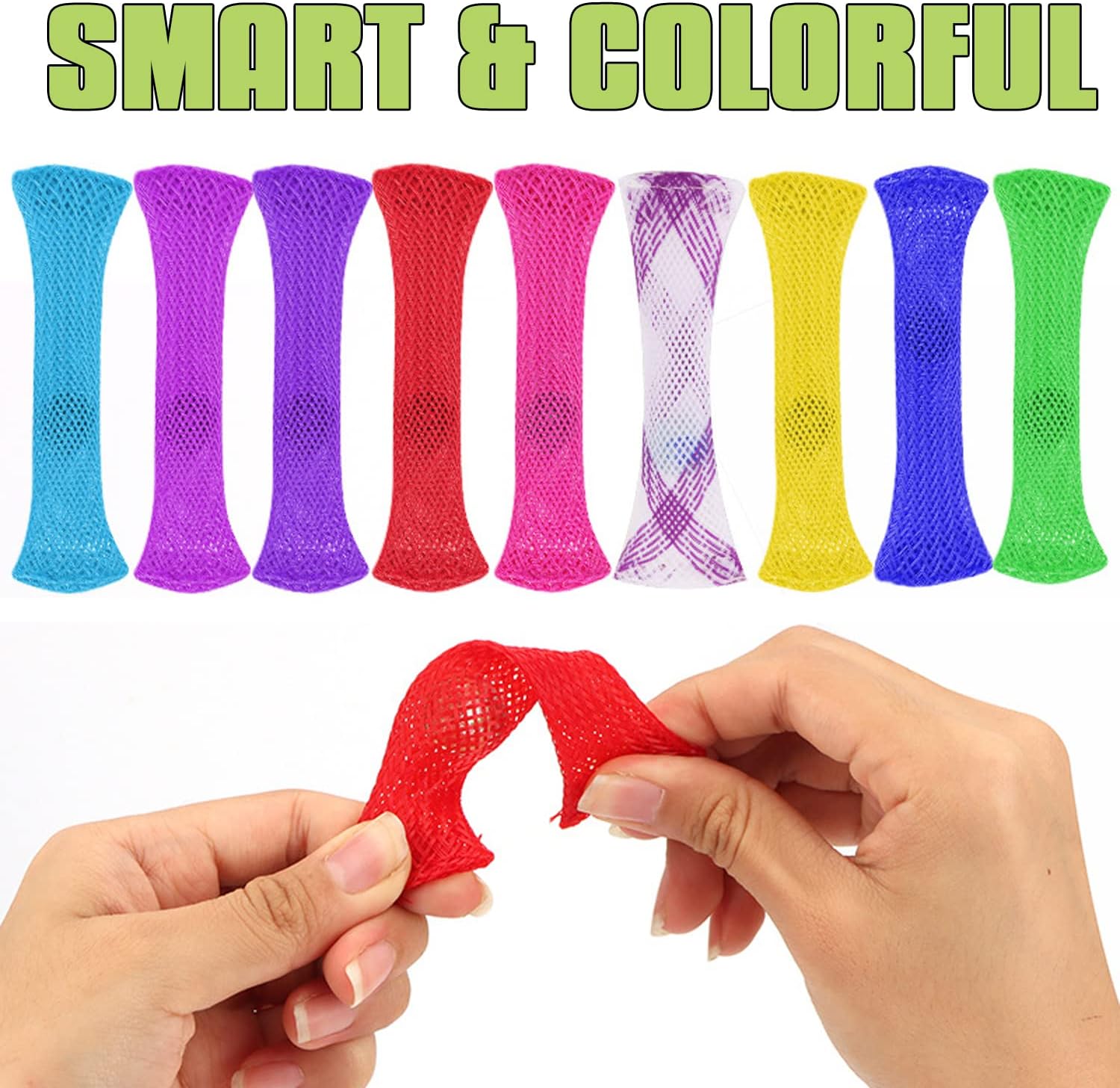 50 Pack Marble Mesh Fidget Toys,Sensory Stress RelieveToy,Marble and Mesh Fidgets for Adults and