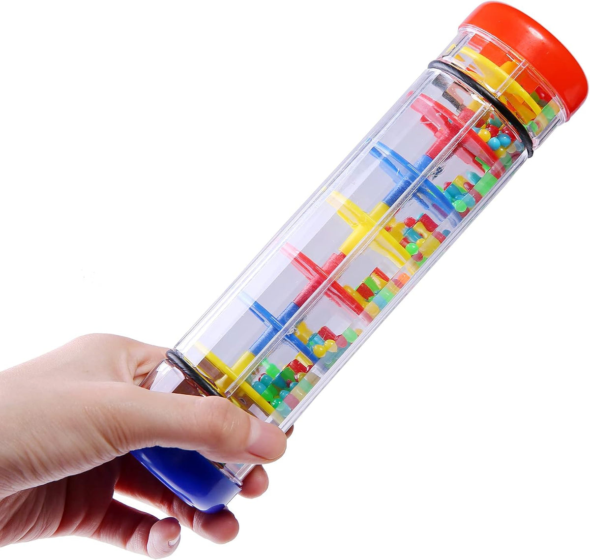 2 Pack Rainmaker Rain Stick Musical Instrument for Babies, Toddlers and Kids, 8 Inch Rainfall