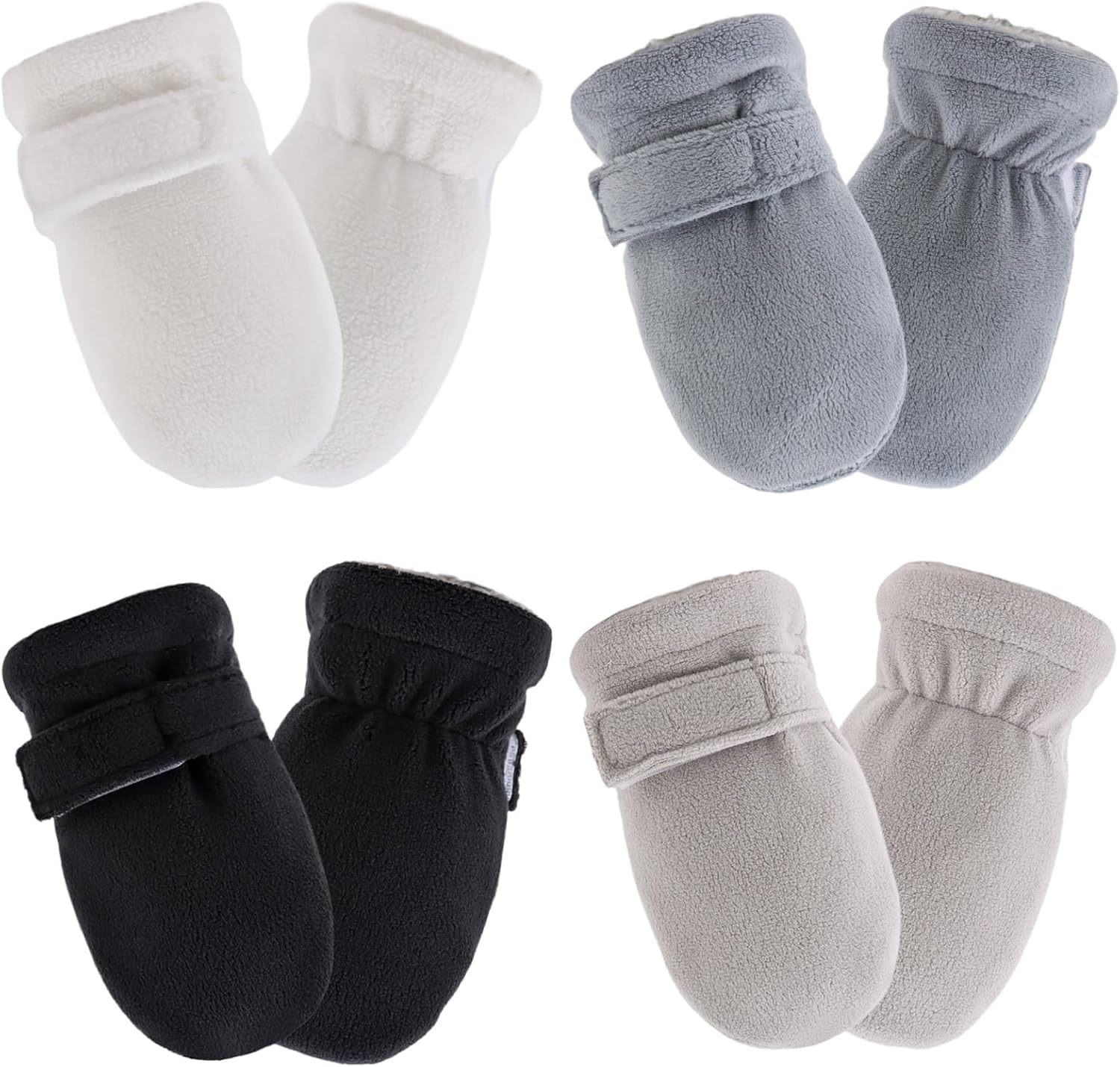 Zsedrut No Scratch Baby Mittens Toddler Infant Fleece Lined Gloves Winter Warm Mitten for Baby Boys