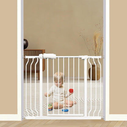 Walk Through Expandable Baby & Dog Gate 38.5-43.3 Inch for Kids & Pets, Tension Mounted Indoor
