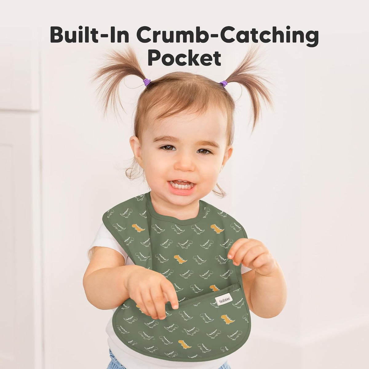 3-Pack Waterproof Baby Bibs for Eating - Lightweight Toddler Feeding Bibs with Large Food Catcher