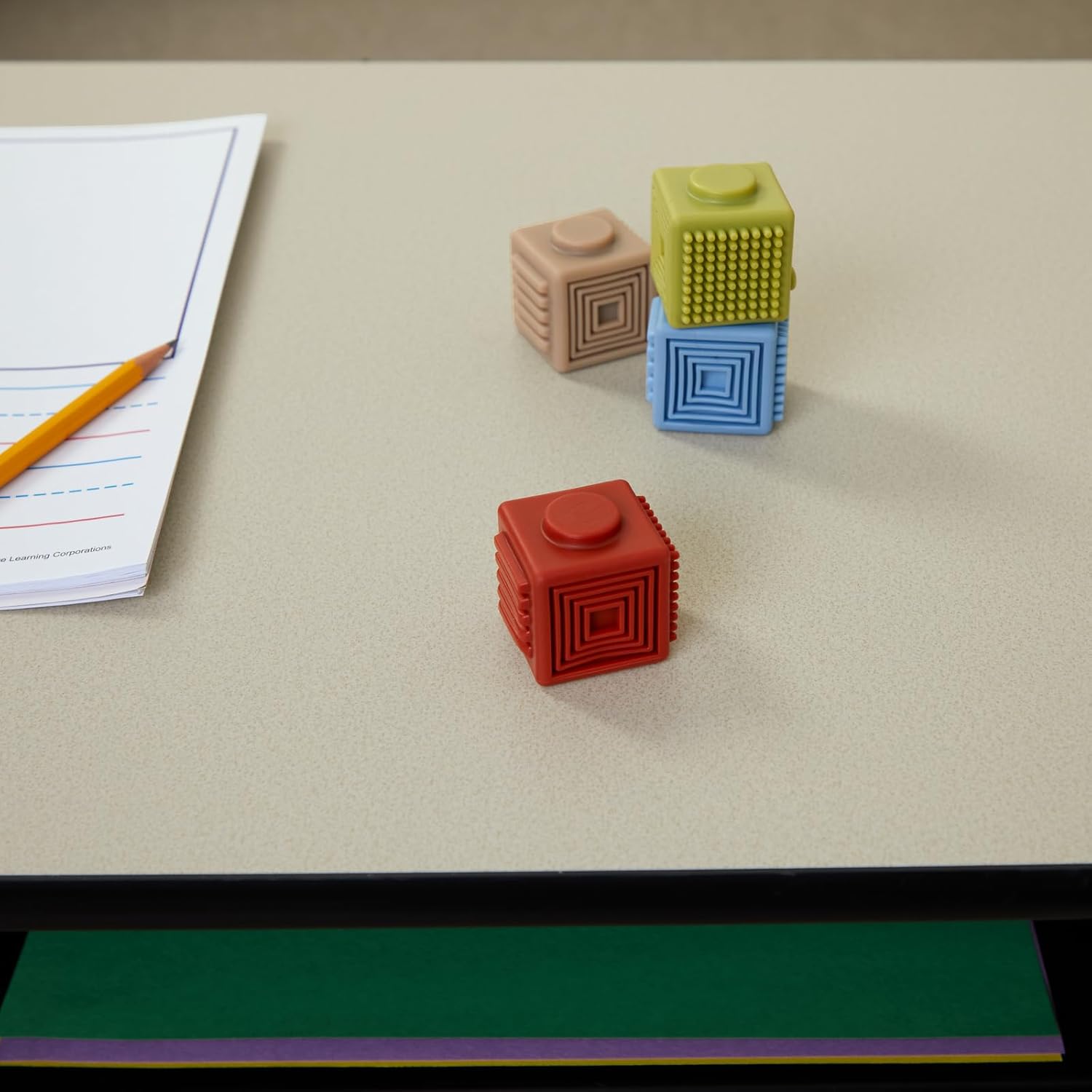 Really Good Stuff Sensory Fidget Finger Cubes-Set of 4