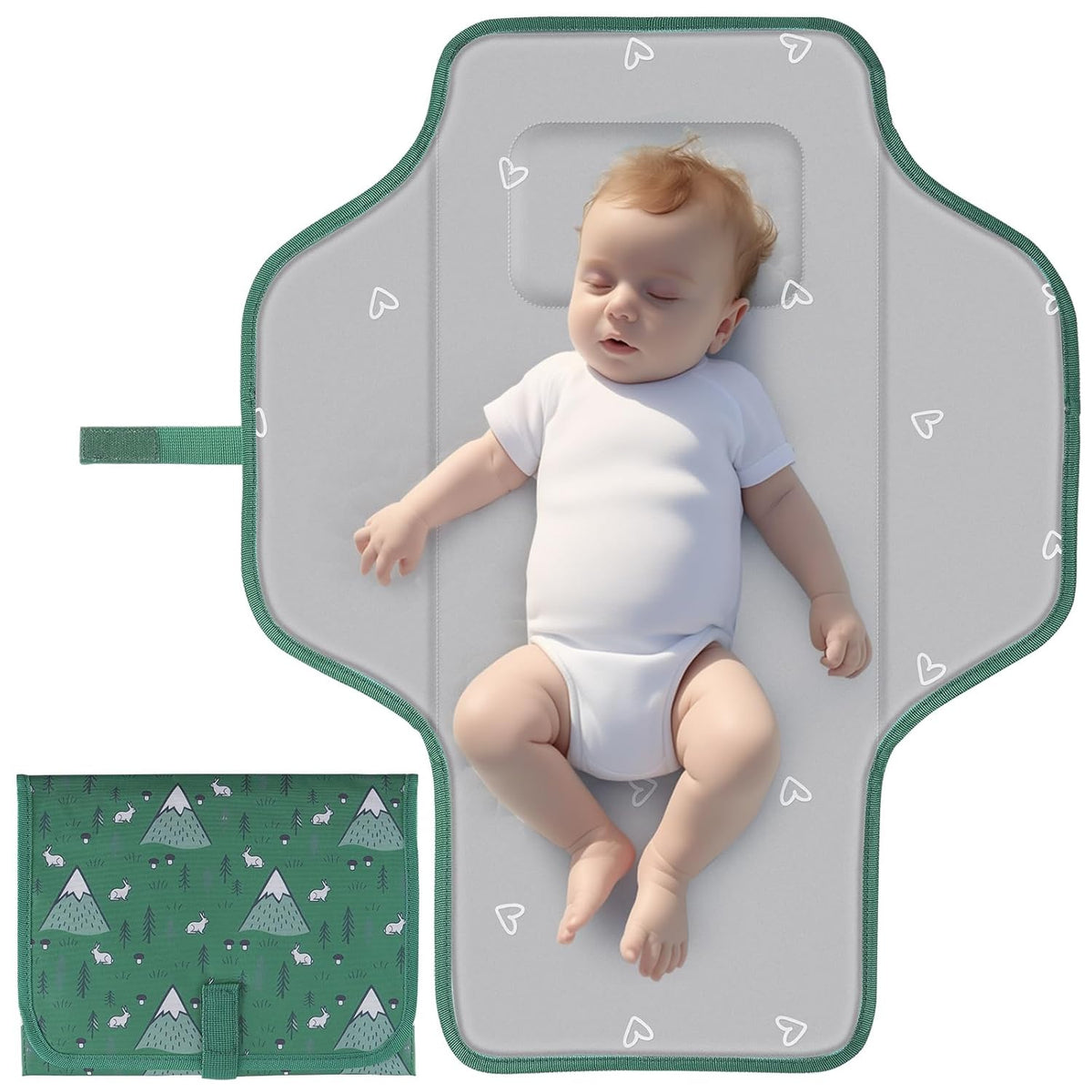 Portable Diaper Changing Pad, Waterproof Baby Changing Mat, Foldable Travel Baby Changing Station