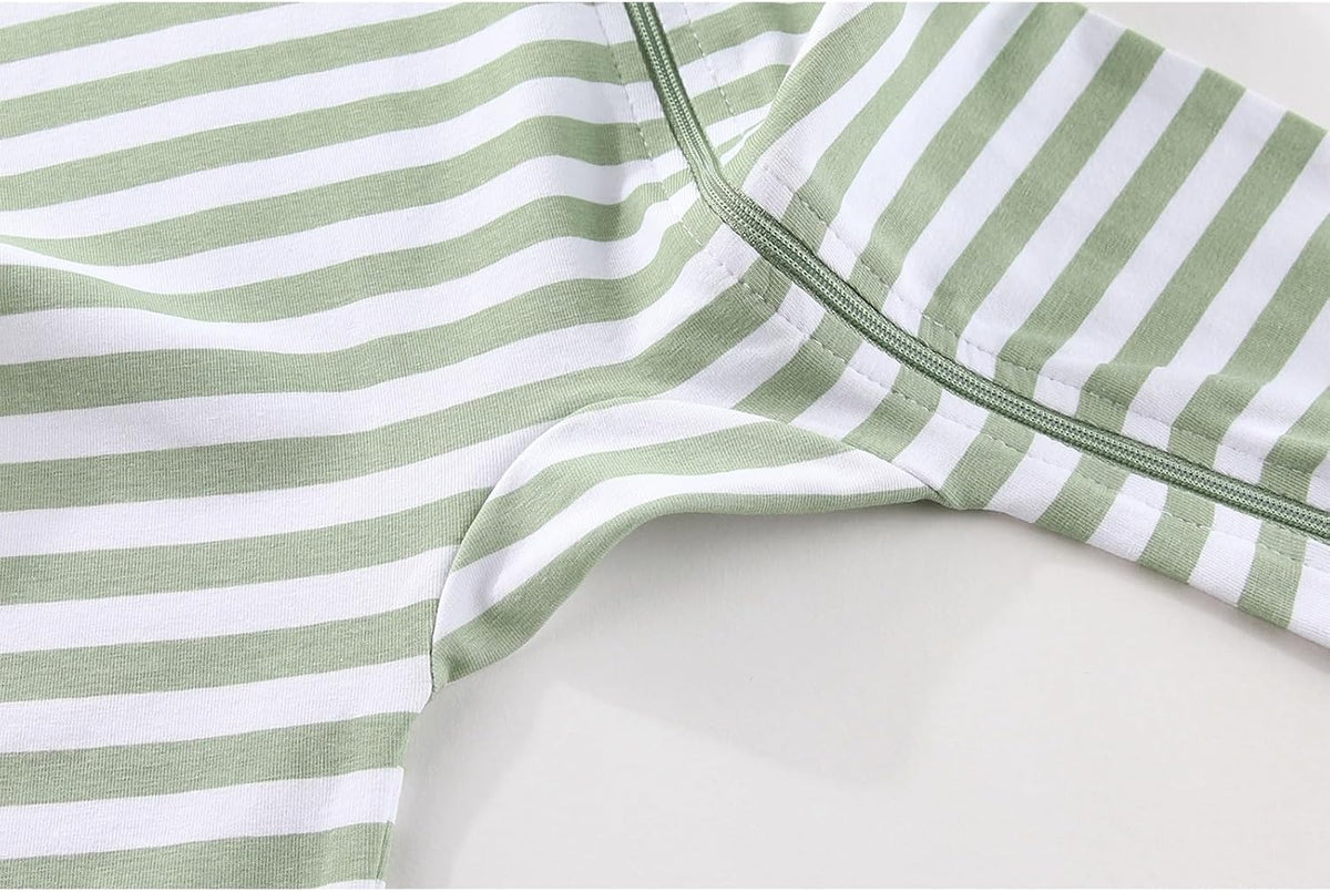 2 Pack Unisex Baby Short Sleeve Rompers 2 Way Zipper New Born One-Piece Jumpsuits 0-24Months Infant