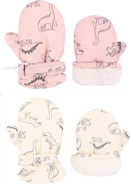 Toddler Gloves Kids Mittens Winter Warm Lined Fleece Gloves Waterproof Snow Baby Mitten for Boys
