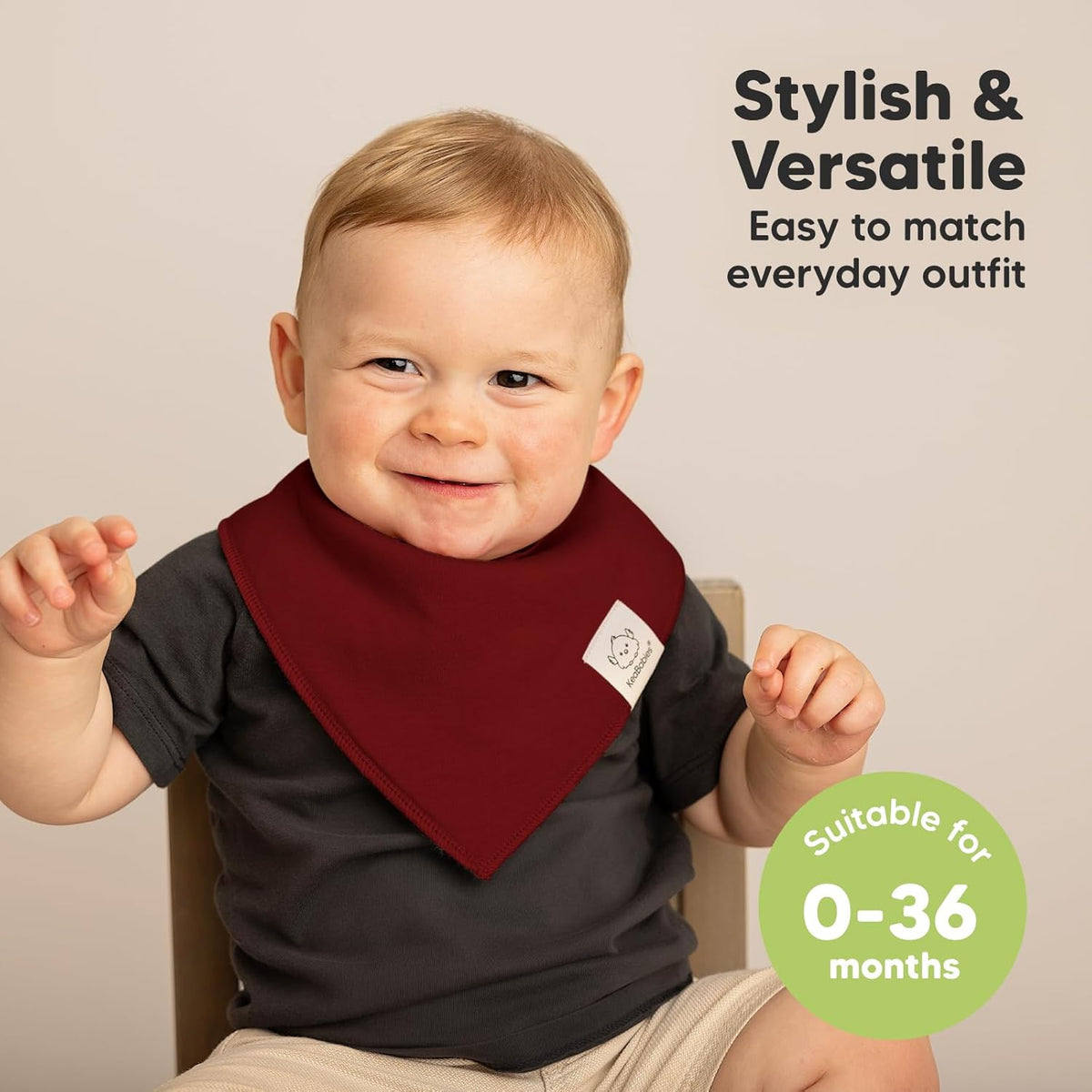 8-Pack Organic Baby Bandana Bibs for Boys, Girls - Super Absorbent Triangle Baby Bibs for Drooling