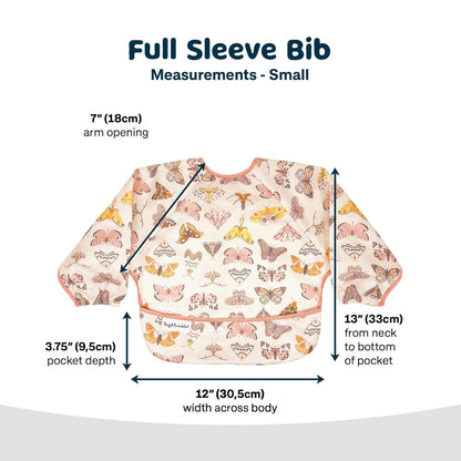 Tiny Twinkle Mess Proof Baby Bib,Waterproof Smock Baby Bib for Eating,Machine Washable Long Sleeve