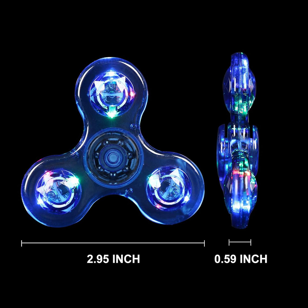 SCIONE LED Fidget Spinners, Light Up Sensory Fidget Toys for Kids, Glow in The Dark Toys for Kids