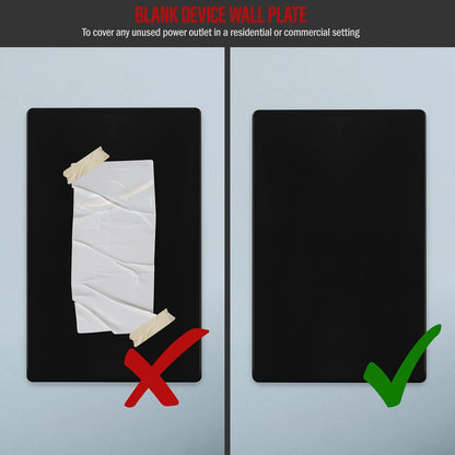 ENERLITES Screwless Blank Wall Plate, Child Safe Blank Device Outlet Cover, Standard Size, 1-Gang