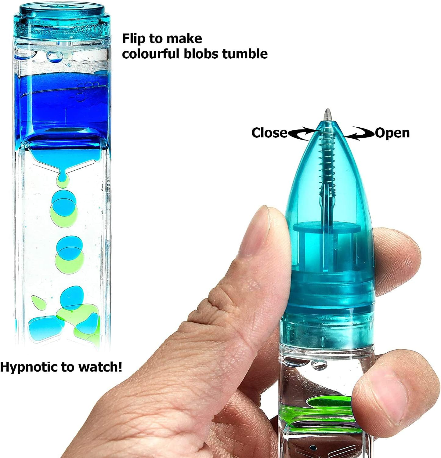YUE MOTION Liquid Motion Bubbler Pens - Sensory Toy Pens for Classroom-Fidget Pens for Kids and