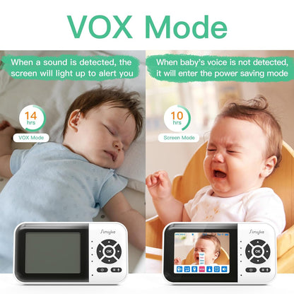 Smart Video Baby Monitor with Camera and Audio,Dual Mode,WiFi On/Off Switch,2.8inch