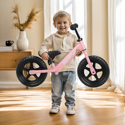 Youthkkee 12 Inch Toddler Balance Bike for 1-3 Year Olds, No-Pedal Bike with Tool-Free Adjustable