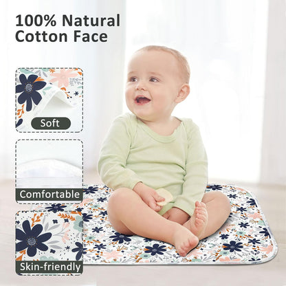 Baby Diaper Changing Pad, 21 5/8" x 31.5" Waterproof Changing Pad Liners - Reusable Soft and