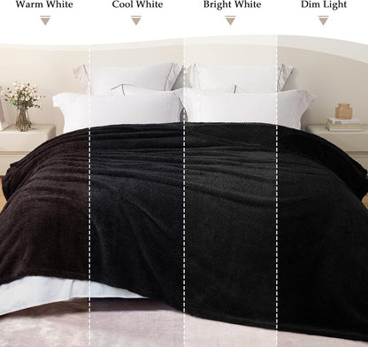 Exclusivo Mezcla Fleece Throw Blanket for Couch Sofa, Soft Warm and Fluffy Blankets for Women Men