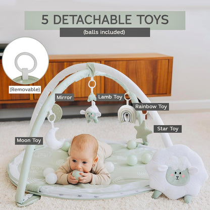 6-in-1 XL Play Mat & Play Gym, Baby Gym, Baby Activity Gym, Sensory Exploration and Motor Skill