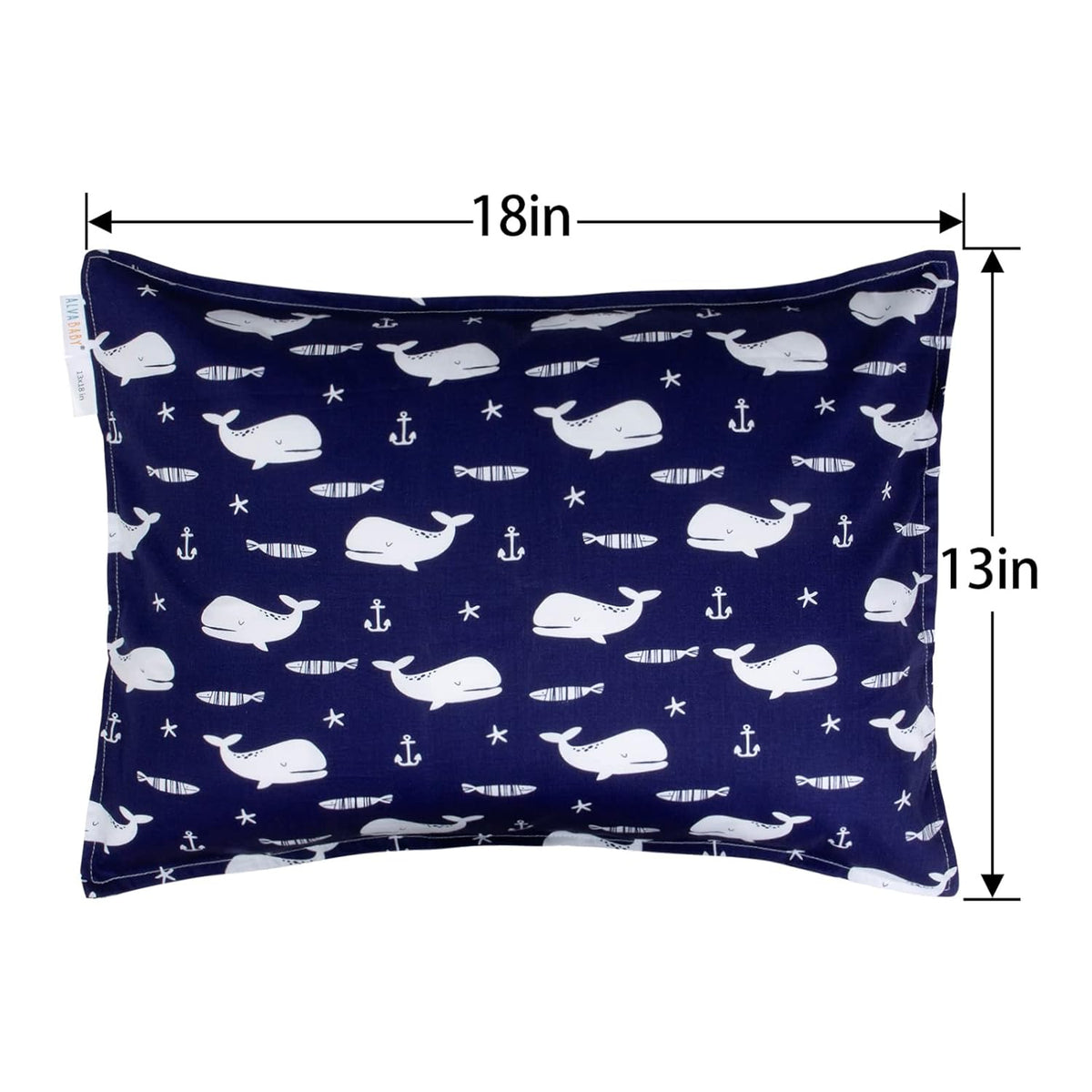 ALVABABY Toddler Pillowcases, Fits 14x20 in Kids Pillow, 2 Pack Organic Cotton Baby Pillow Cover