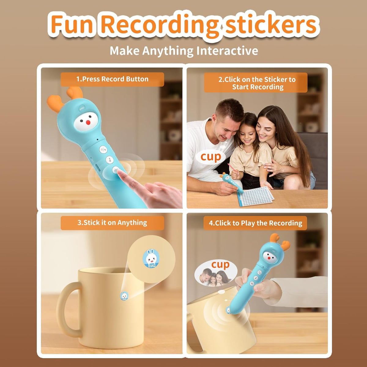 alilo Talking Pen Books Sets for Toddlers 2-6, Kids Learning Electronic Toys, Early Educational