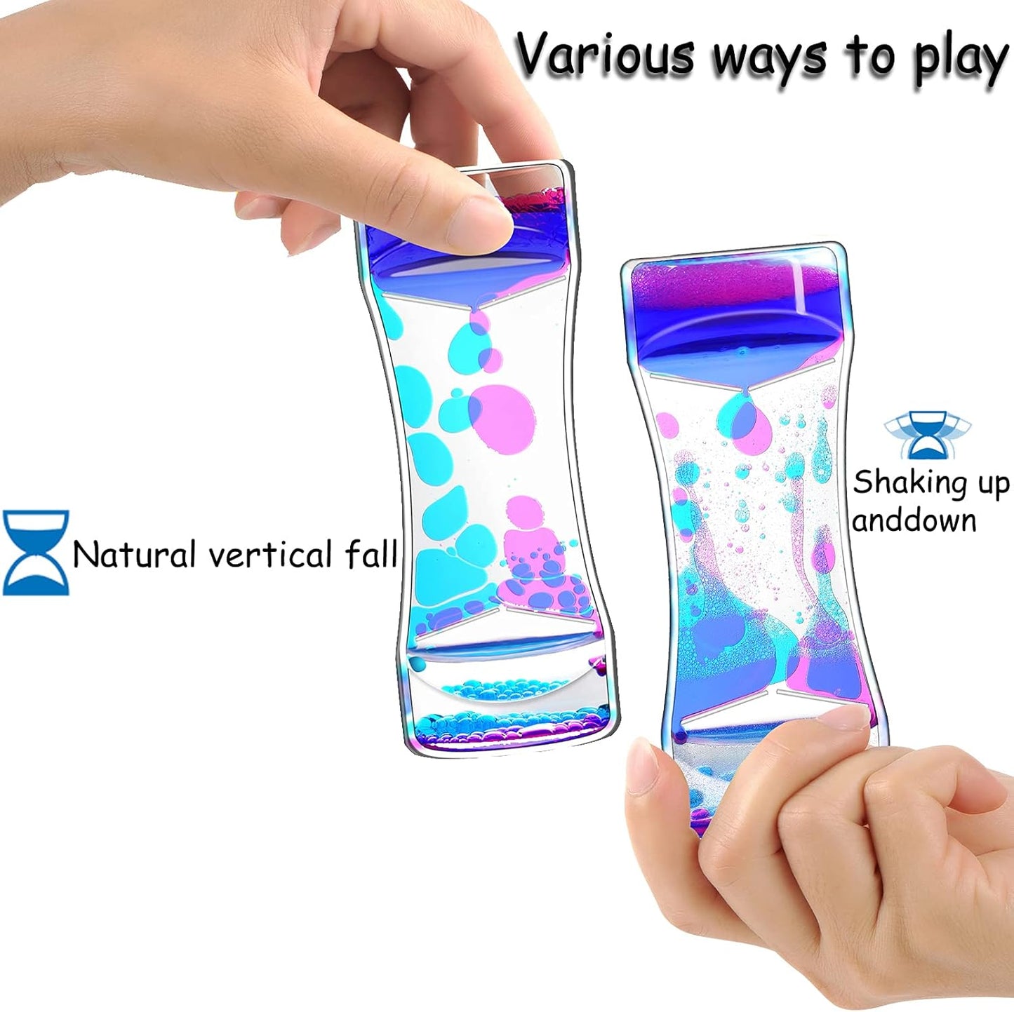 Liquid Motion Bubbler Timer Pack of 10 Great Desktop Colorful Hourglass Liquid Bubbler Small