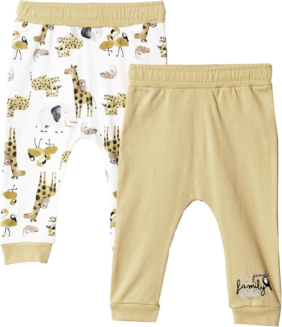 Toddler and Baby Unisex Pants 2-Pack -Baby Pants 0-3 Months to 18-24 Months Baby Cotton Sweatpants