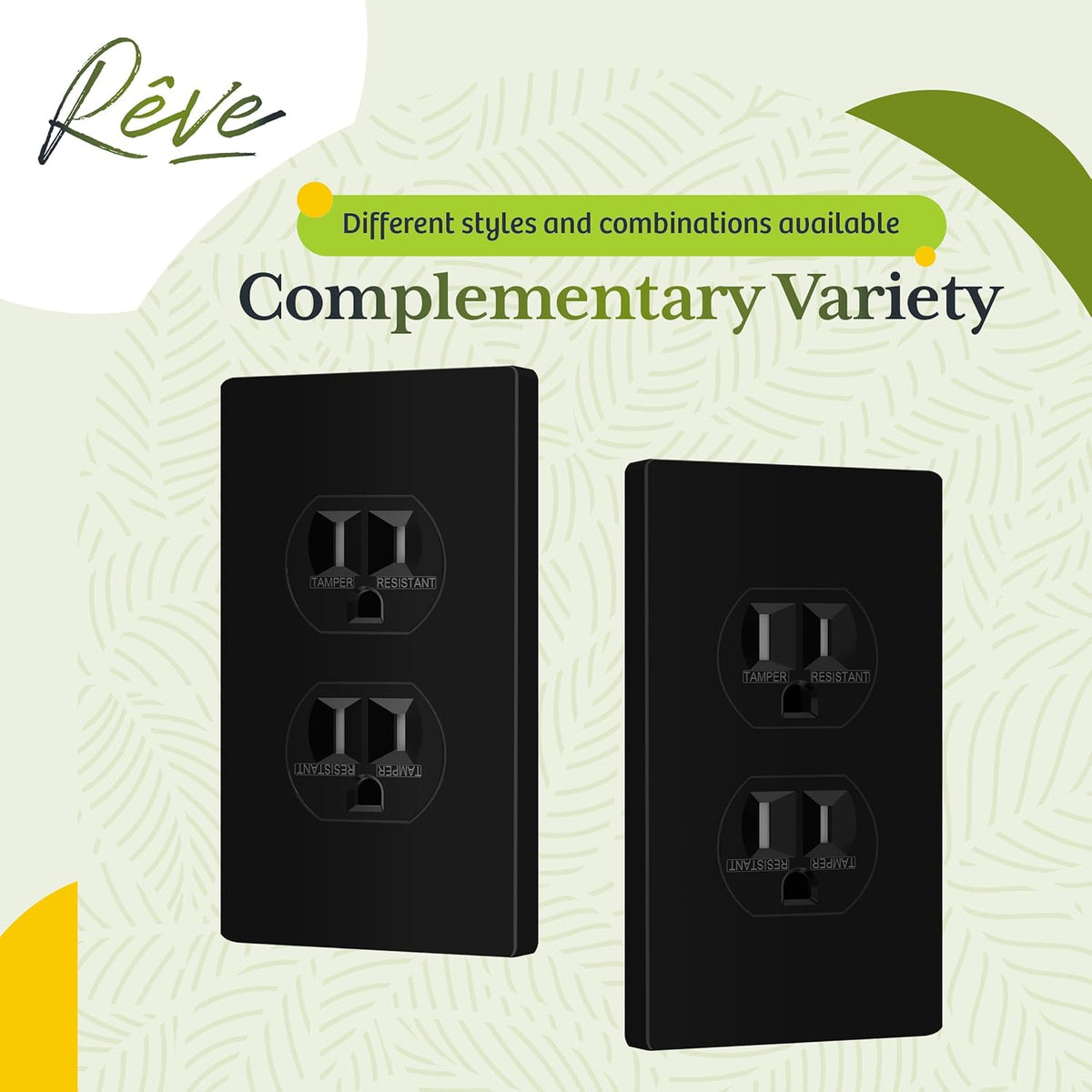 TG Screwless Duplex Wall Plate, Child Safe Receptacle Outlet Cover, Standard Size, 1-Gang 4.68" x