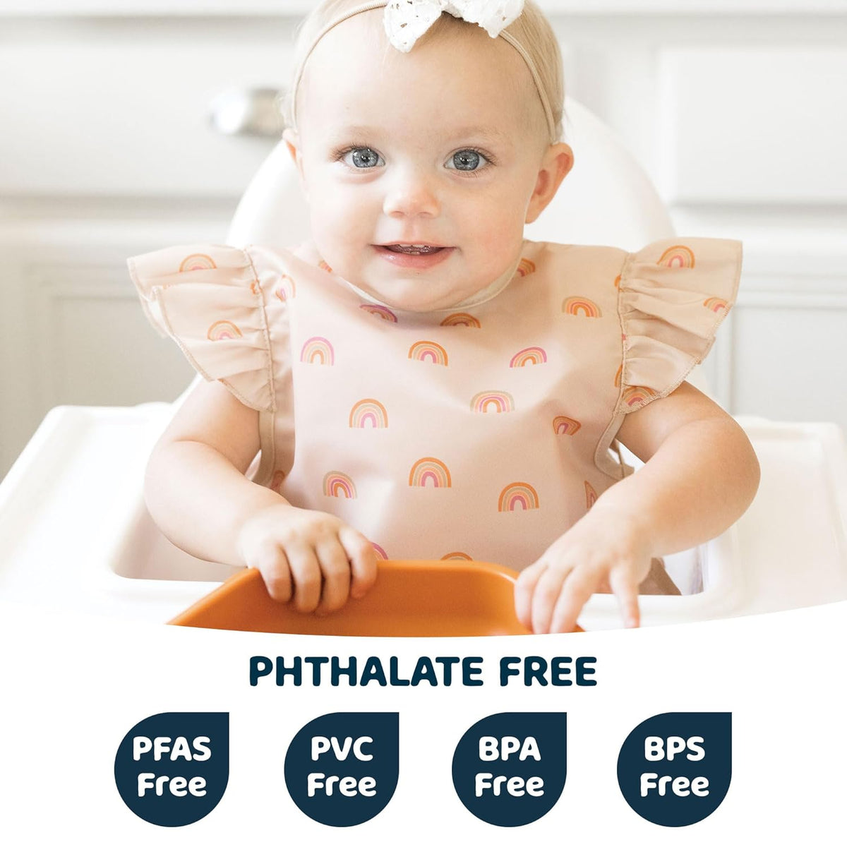 Tiny Twinkle Mess Proof Baby Bib - Waterproof & Lightweight Baby-Led Weaning Apron | 100% Recycled